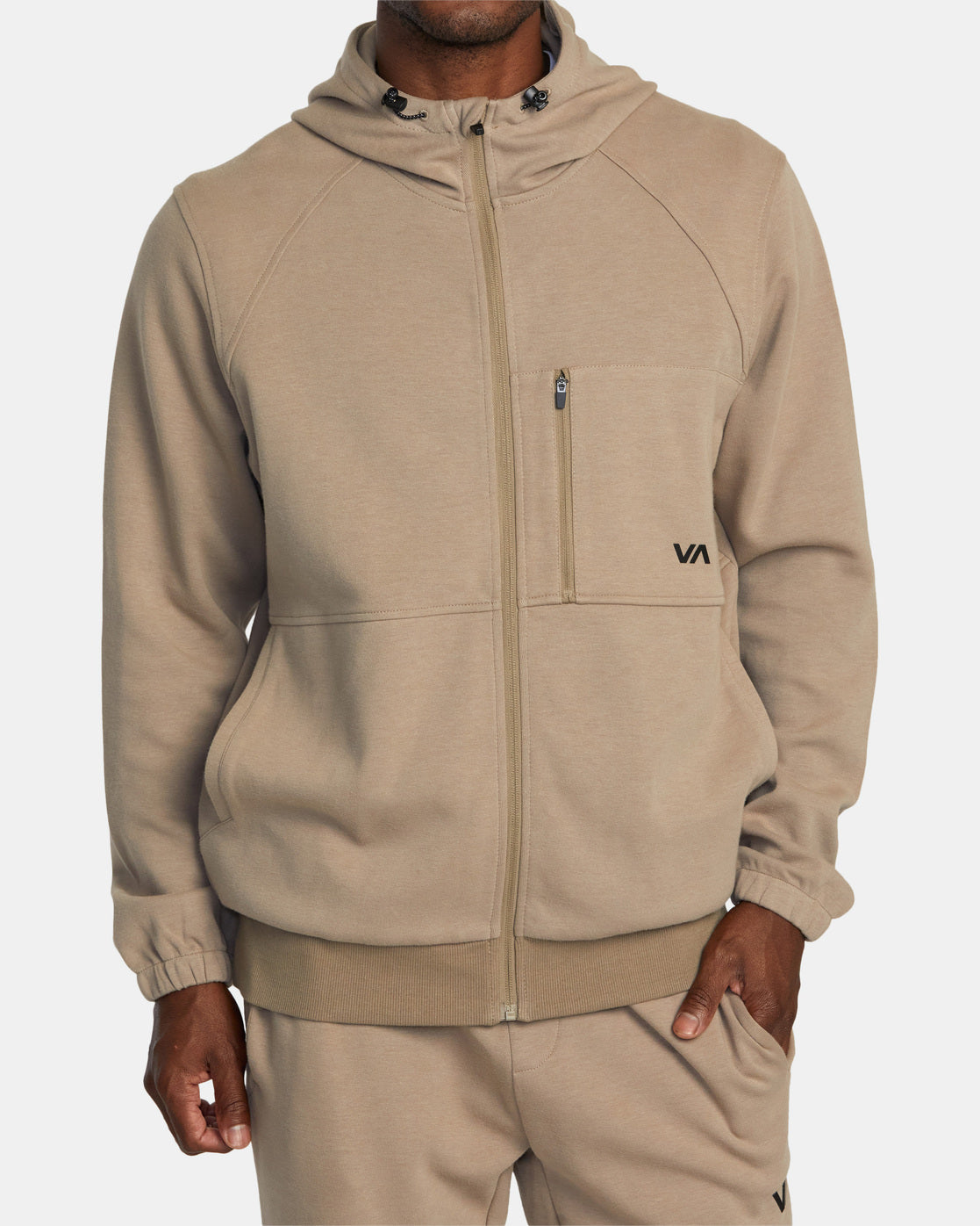 Tech Zip-Up Fleece Hoodie II - Dark Khaki – RVCA.com