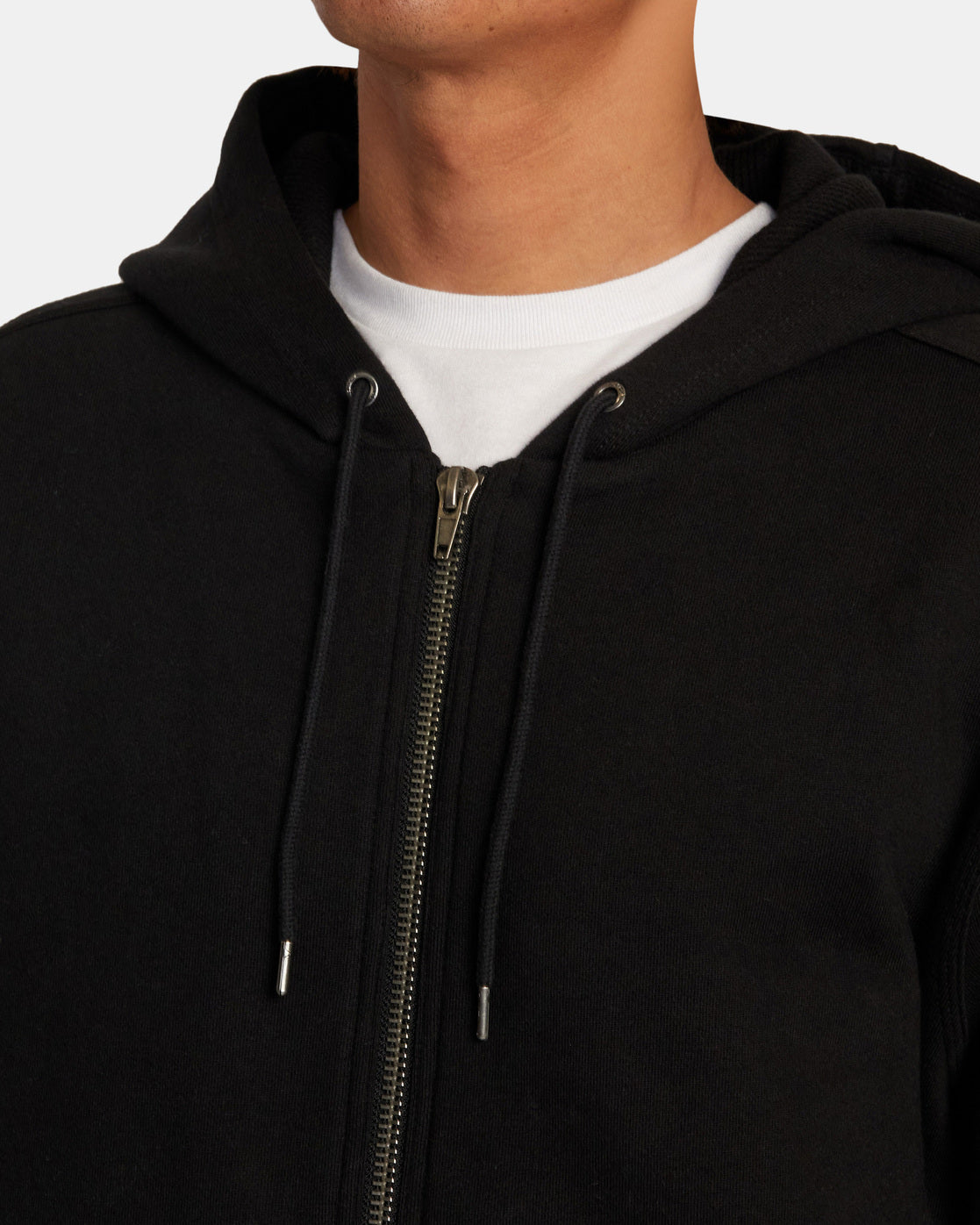 Chainmail Zip-Up Hooded Sweatshirt - Black – RVCA.com