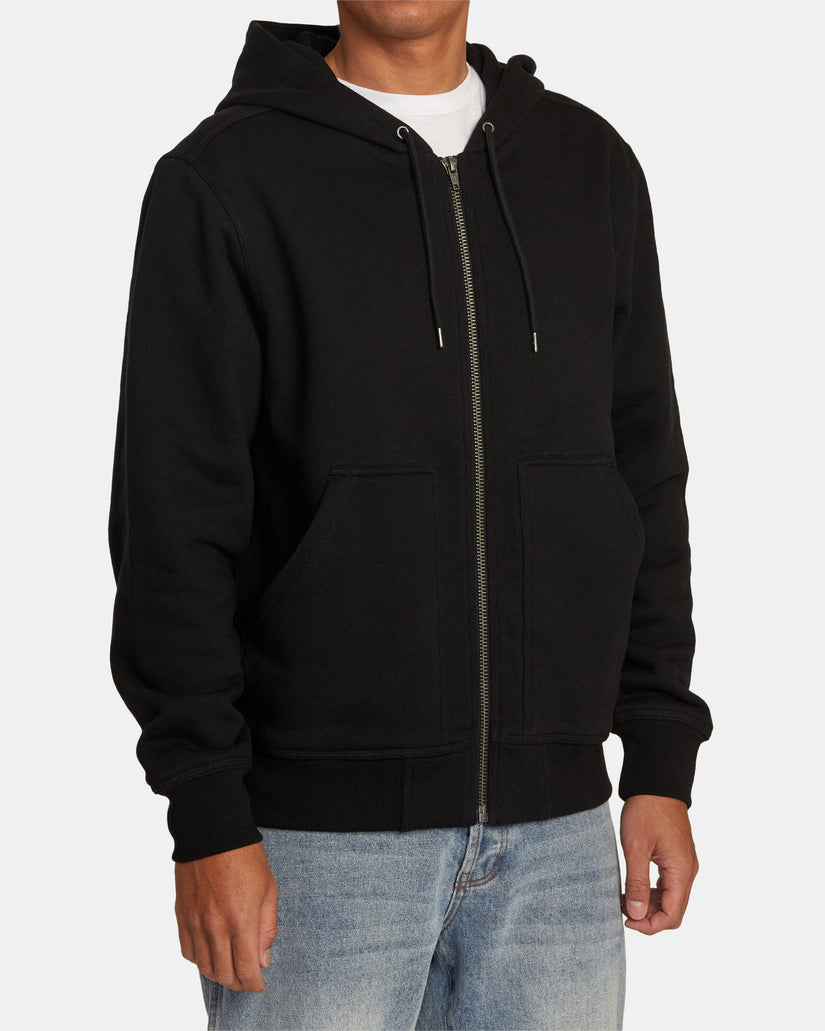Chainmail Zip-Up Hooded Sweatshirt - Black – RVCA