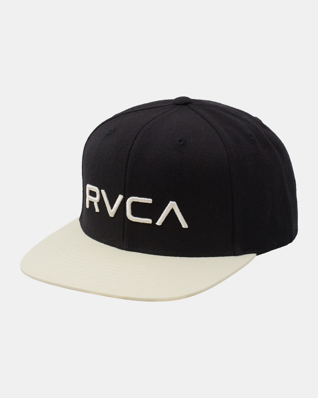 RVCA Twill Snapback II Hat - Black/White