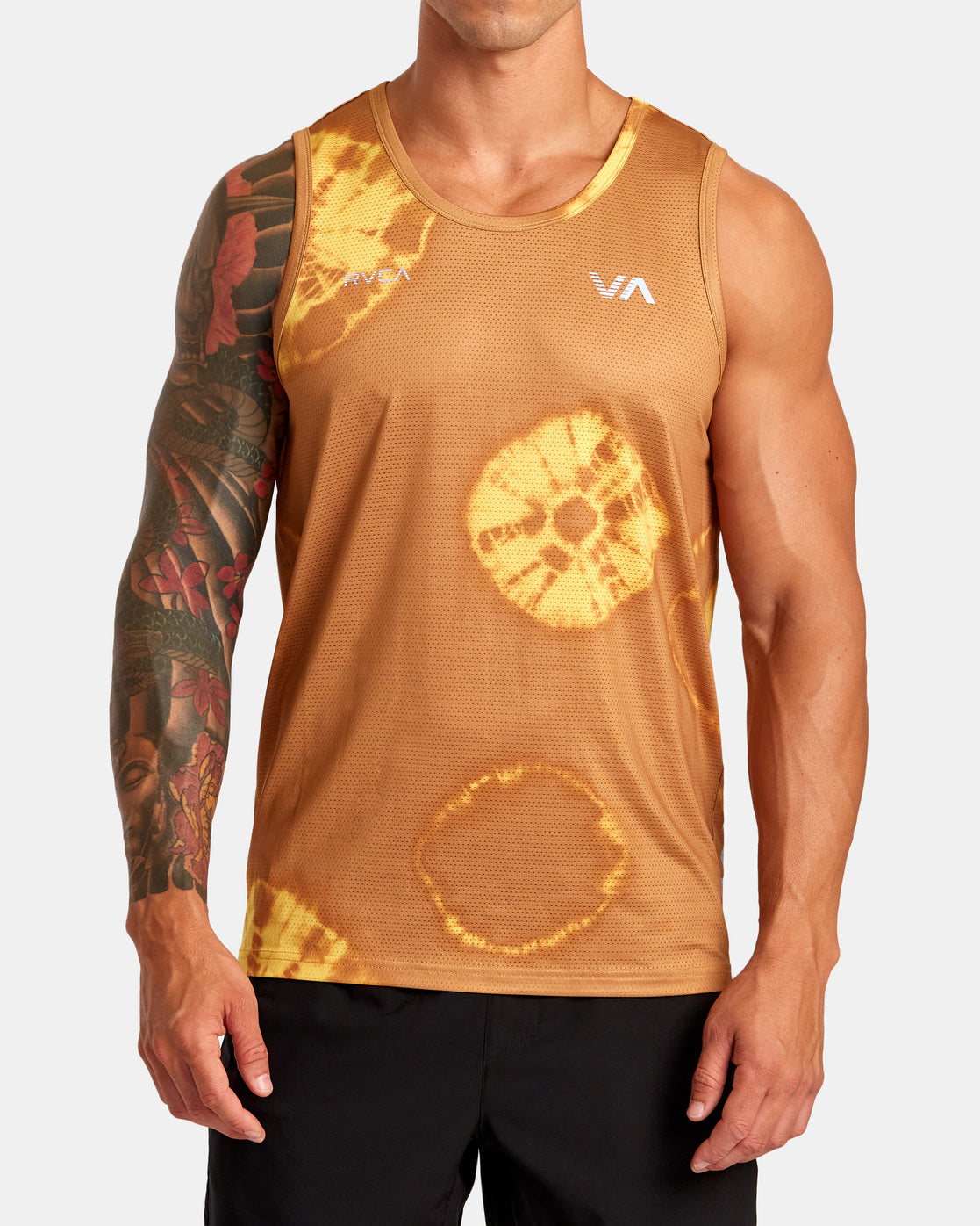 RVCA Runner Tank Top - Gold Tie Dye – RVCA.com