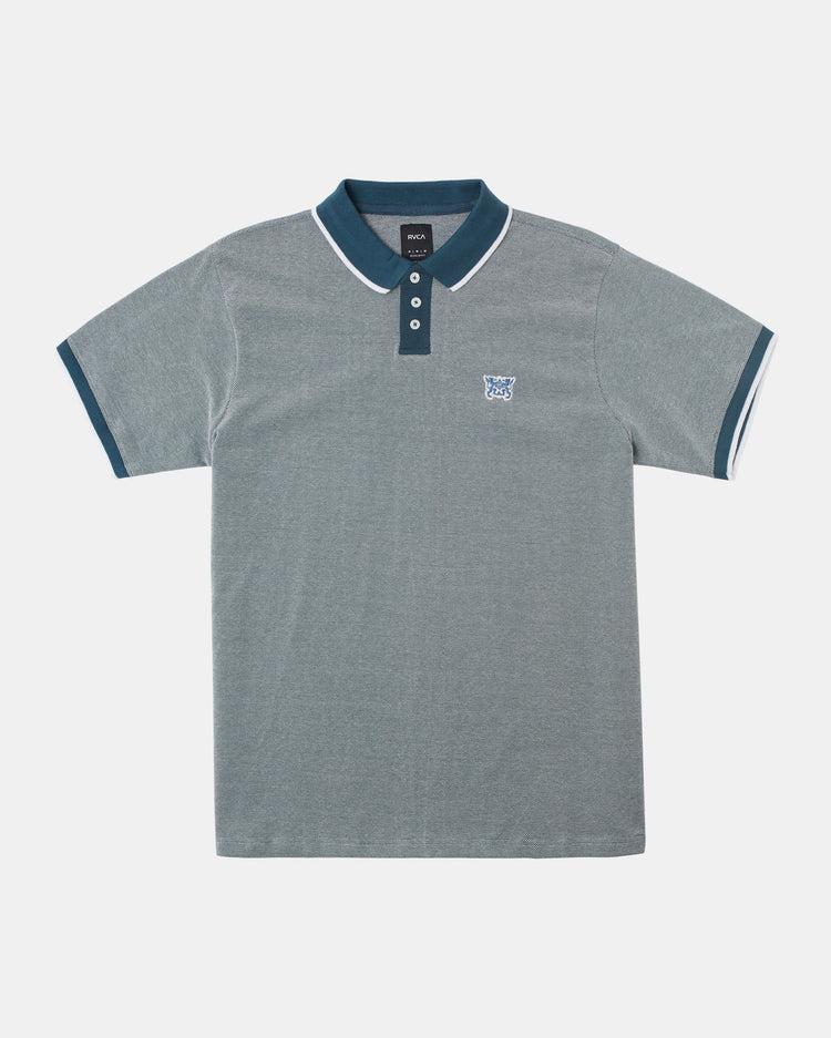 Pennant Birdseye Polo Shirt - Duck Blue