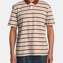 Uptown Stripe Polo Short Sleeve Polo Shirt - Antique White