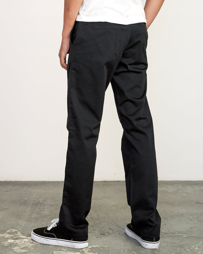 The Weekend Stretch Straight Fit Pants - Black – RVCA