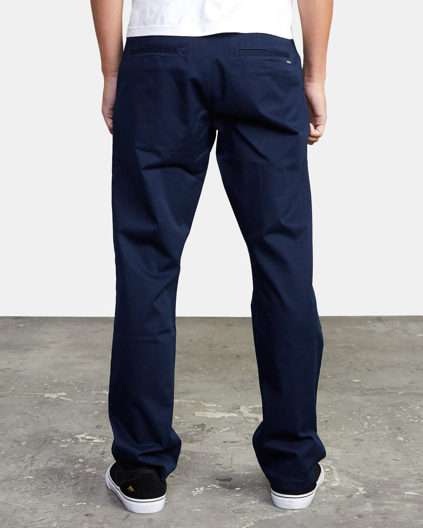 The Weekend Stretch Straight Fit Pants - Navy Marine – RVCA US