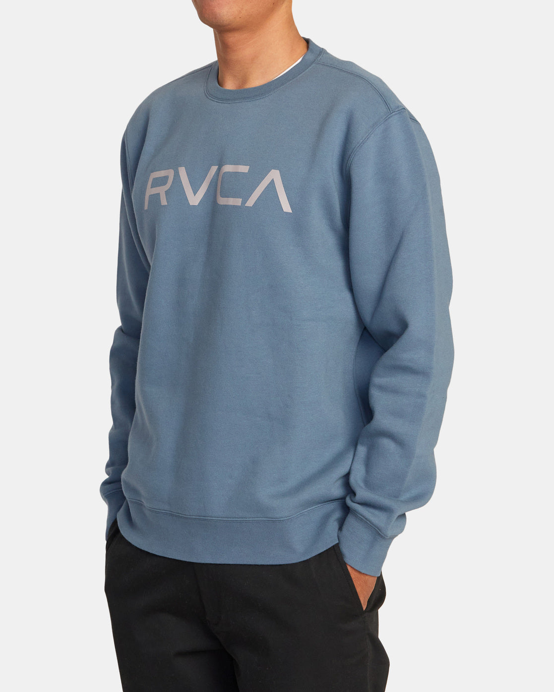 Big RVCA Crewneck Sweatshirt Industrial Blue