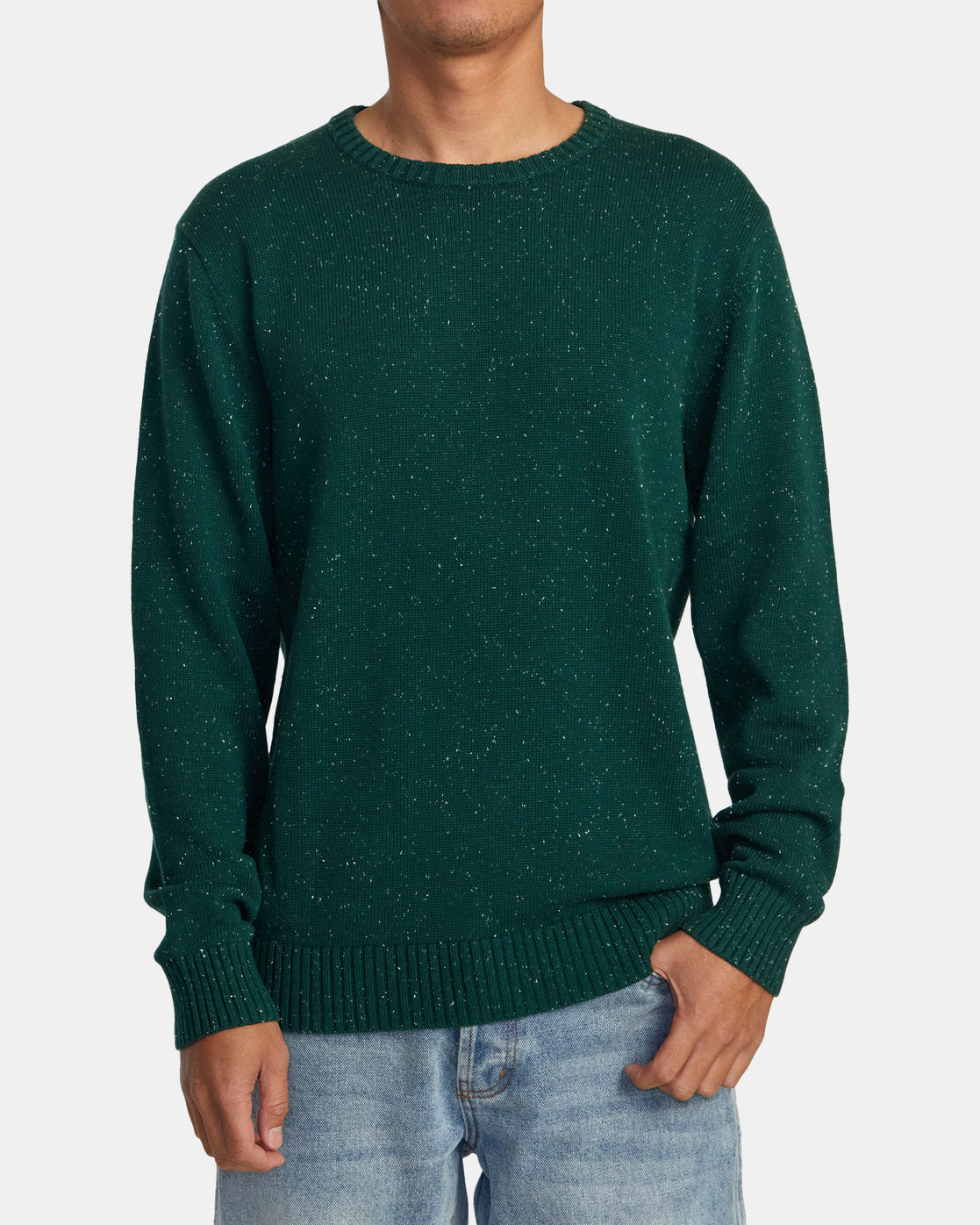 RVCA Neps Crewneck Sweater College Green RVCA