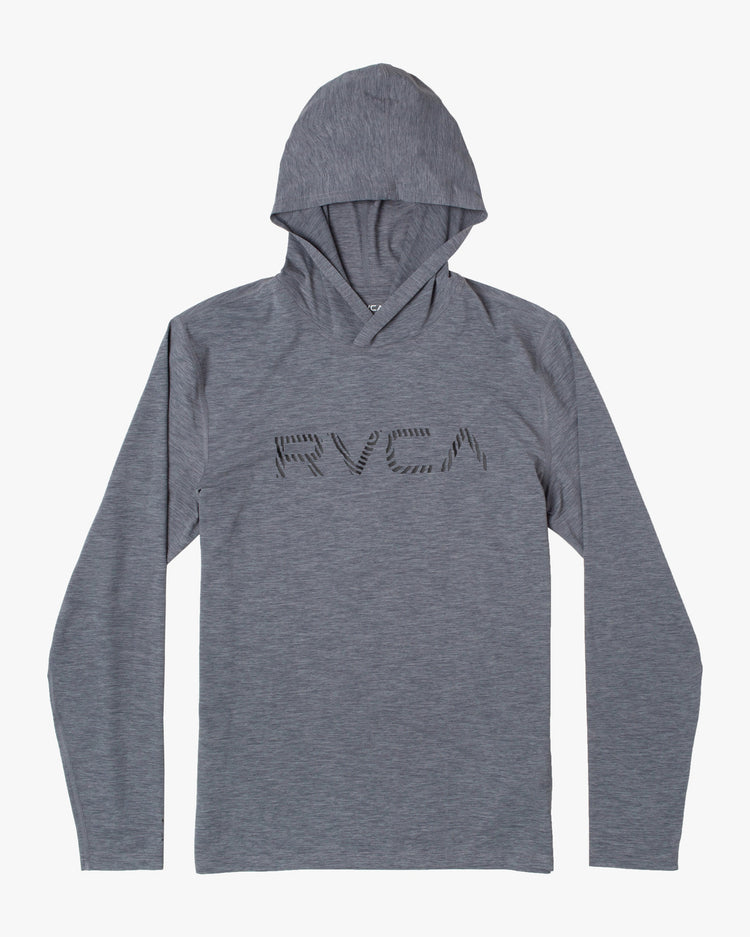 RVCA Surf Print Rashguard Hoodie - Heather Grey