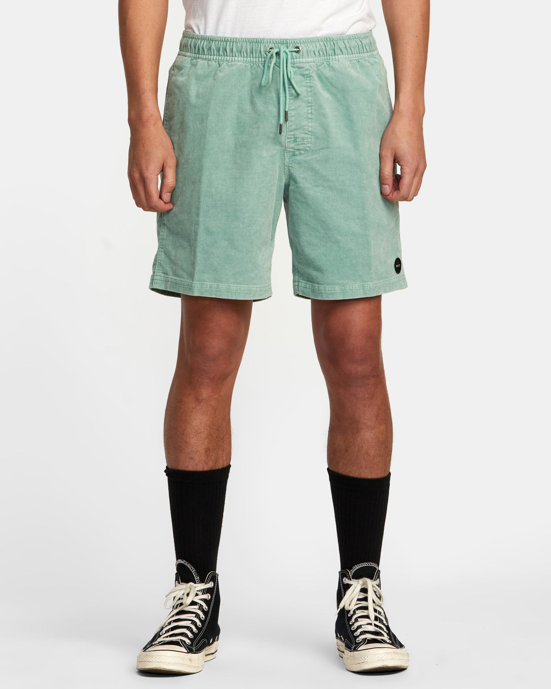 Escape Elastic Waist Corduroy Shorts 17” - Green Haze – RVCA