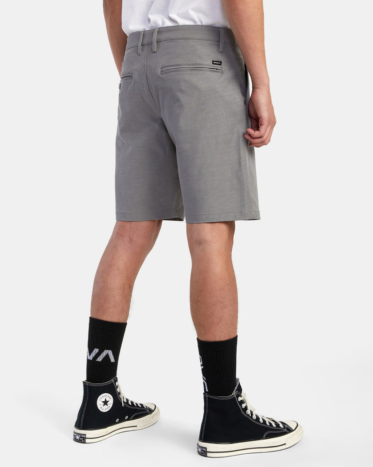 Back In Hybrid 19" Shorts - Athletic Heather