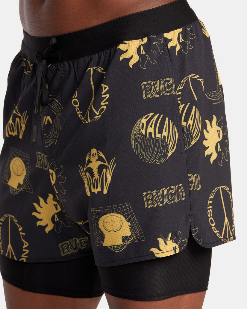 RVCA Runner 2-In-1 Shorts - Wanderers Charcoal