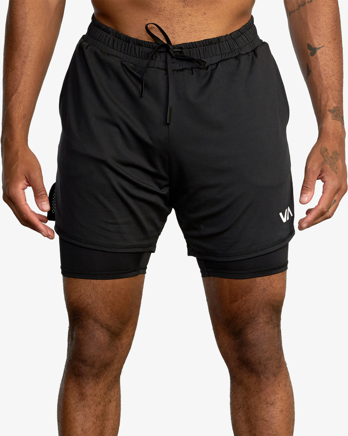 RVCA ATG Athletic Shorts 2024 - gray and black - New XXL