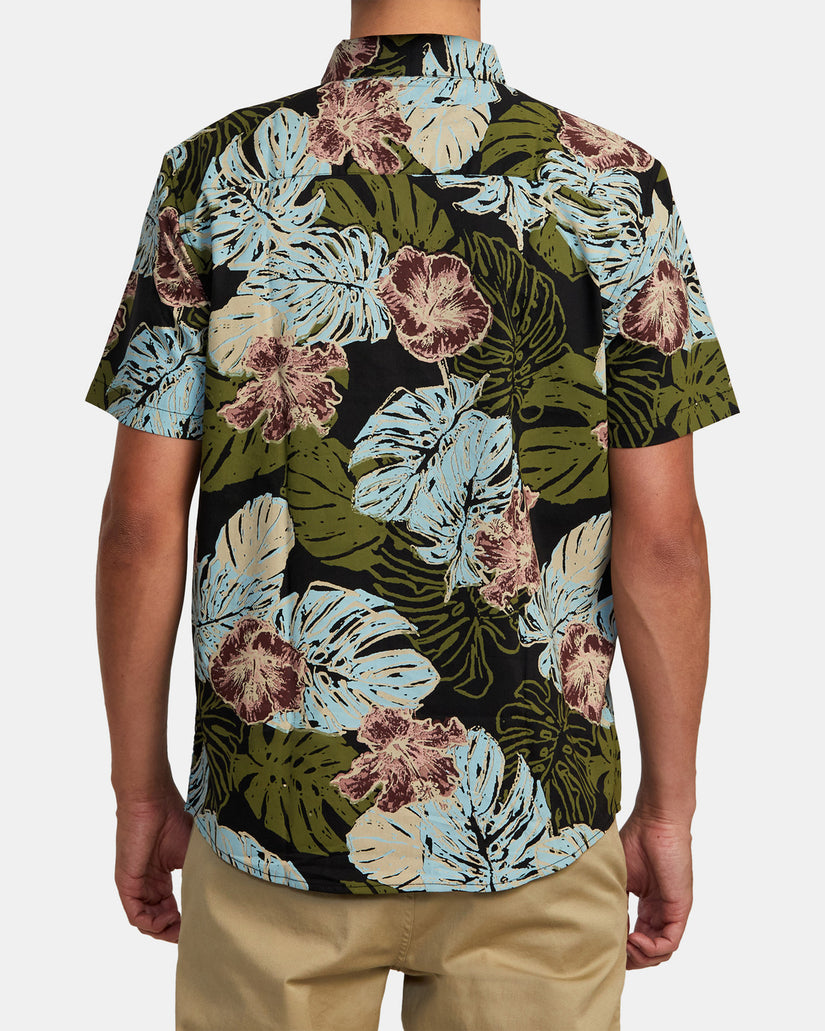 Monstera 2.0 Short Sleeve Shirt - Black