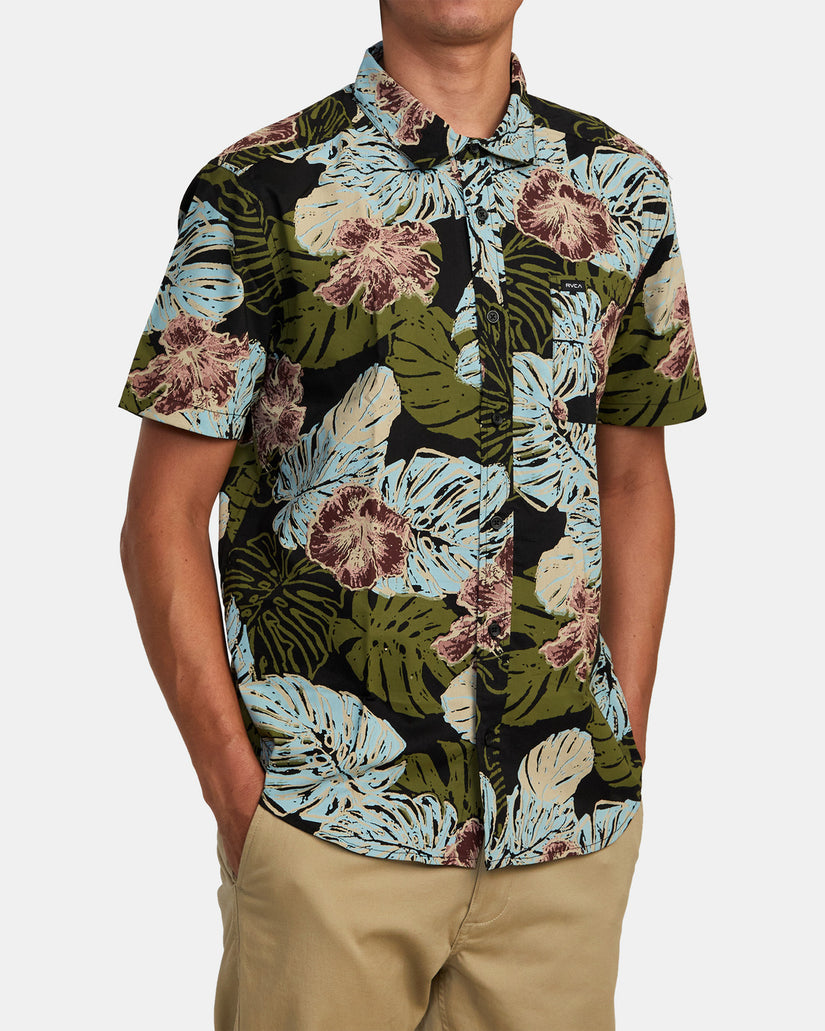 Monstera 2.0 Short Sleeve Shirt - Black