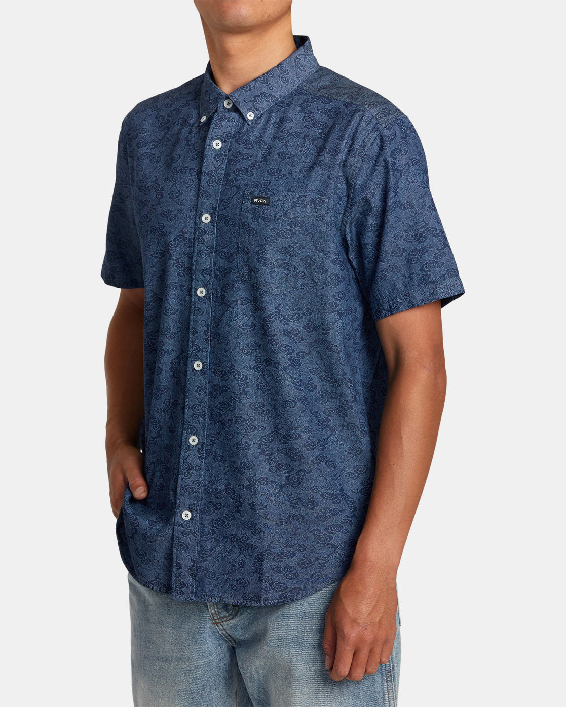 Rvca hot sale denim shirt