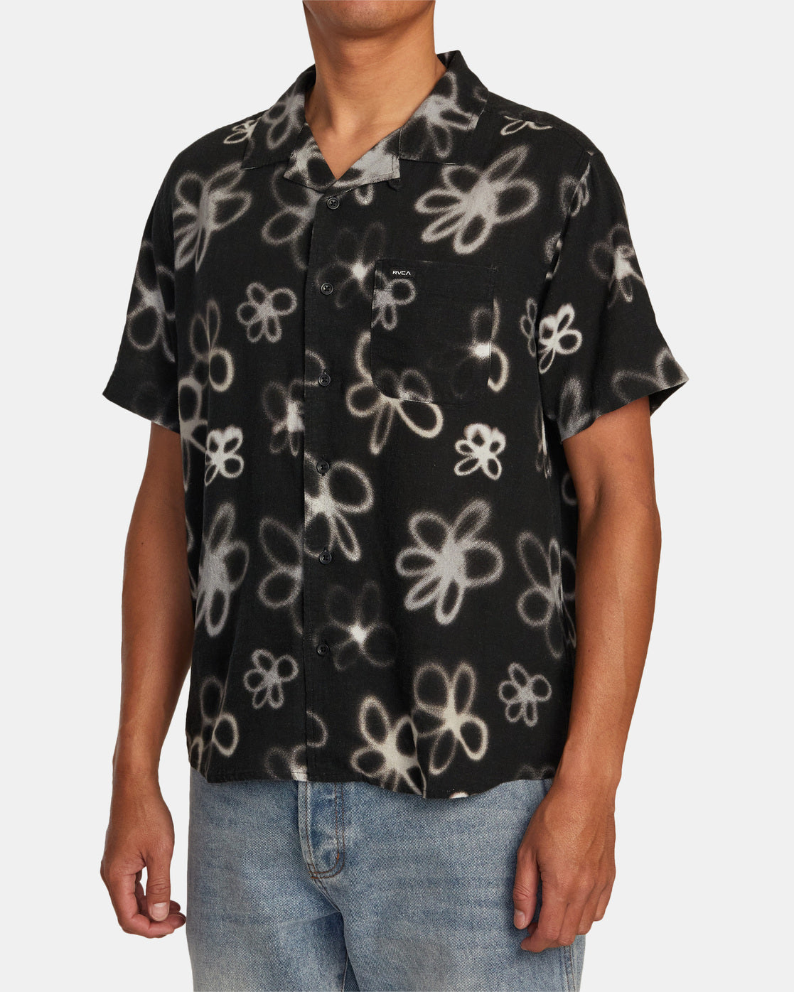 Hi Speed Floral Short Sleeve Shirt - Black