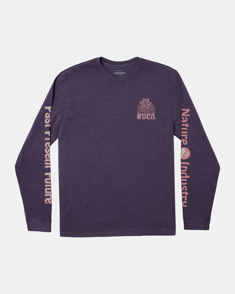 Positive Growth Long Sleeve T-Shirt - Dark Plum