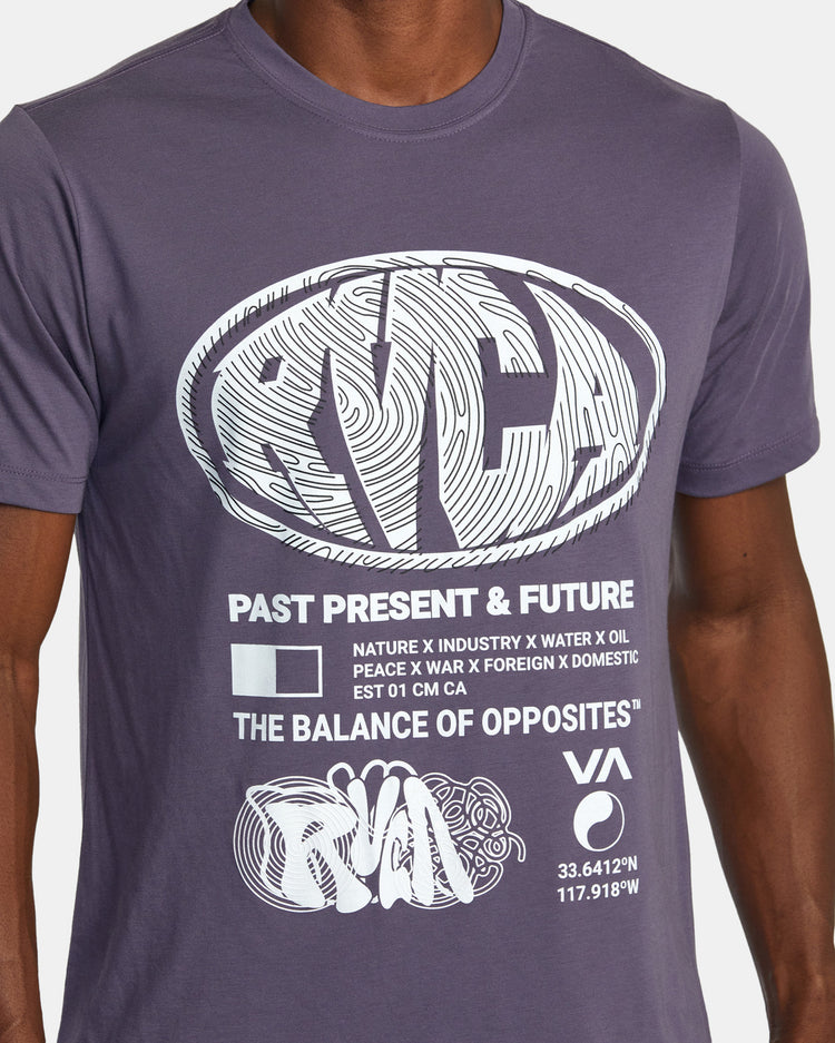 RVCA Laminate T-Shirt - Gray Purple