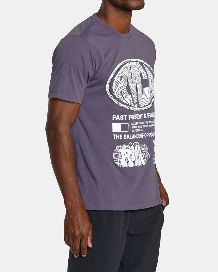 RVCA Laminate T-Shirt - Gray Purple