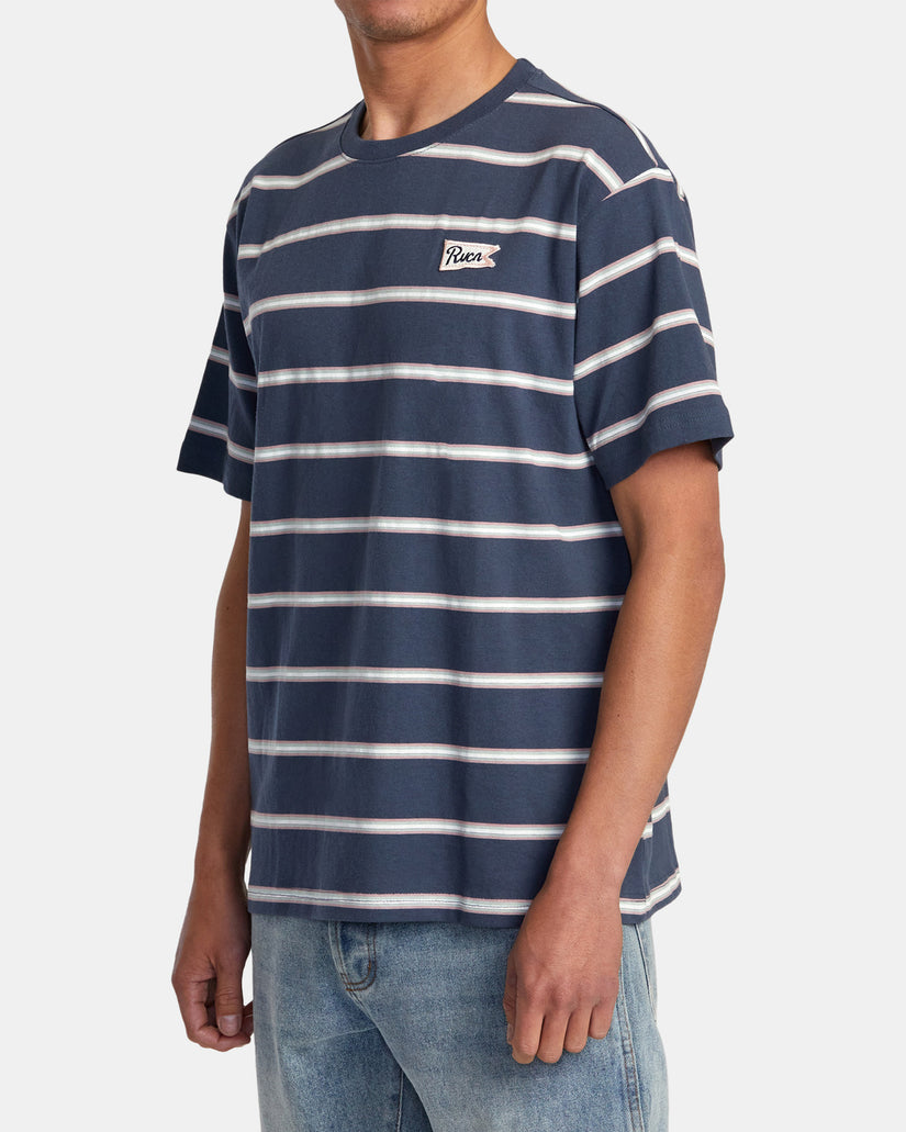 Vallejo Stripe Short Sleeve T-Shirt - Moody Blue – RVCA