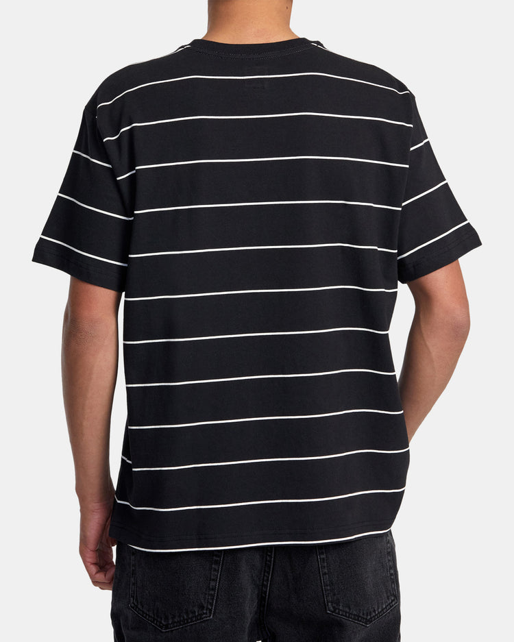 Vallejo Stripe Short Sleeve T-Shirt - RVCA Black