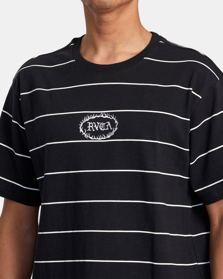 Vallejo Stripe Short Sleeve T-Shirt - RVCA Black