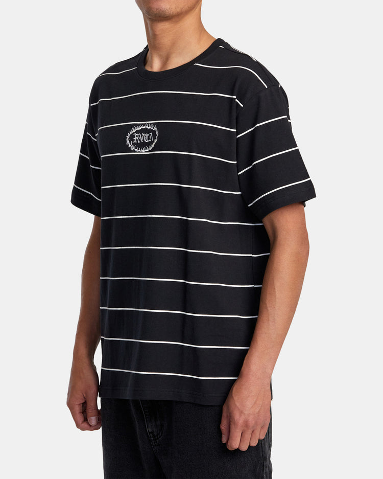 Vallejo Stripe Short Sleeve T-Shirt - RVCA Black