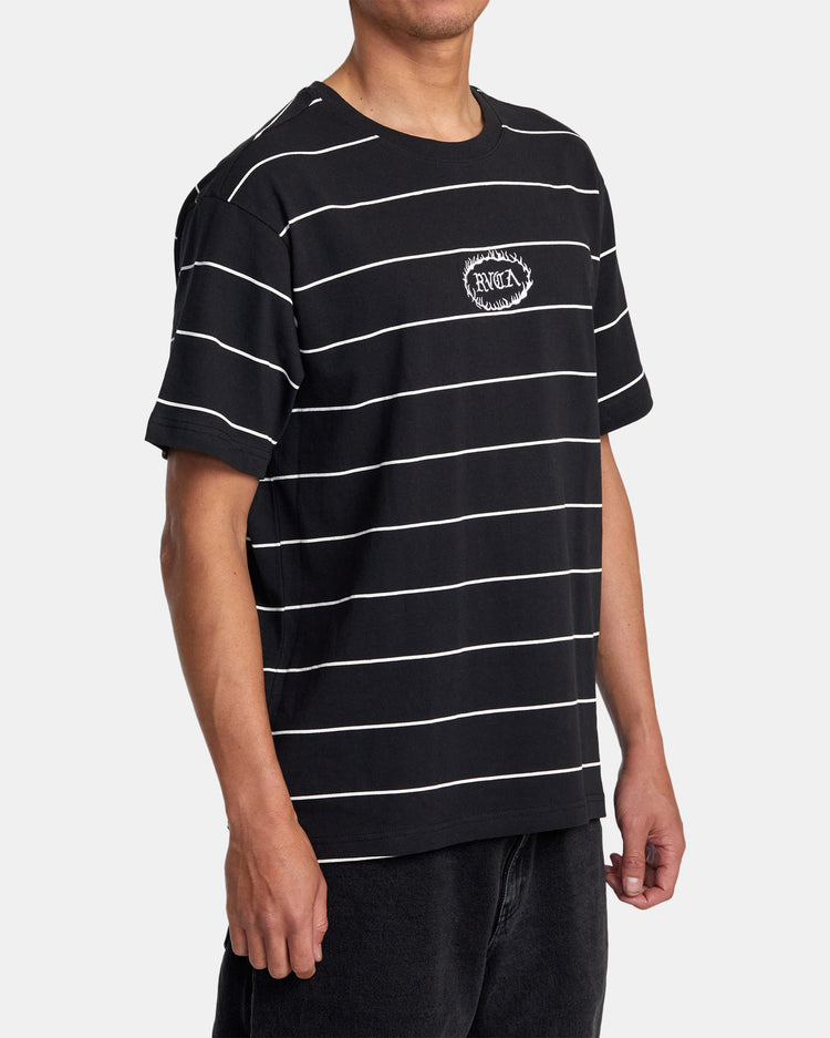 Vallejo Stripe Short Sleeve T-Shirt - RVCA Black