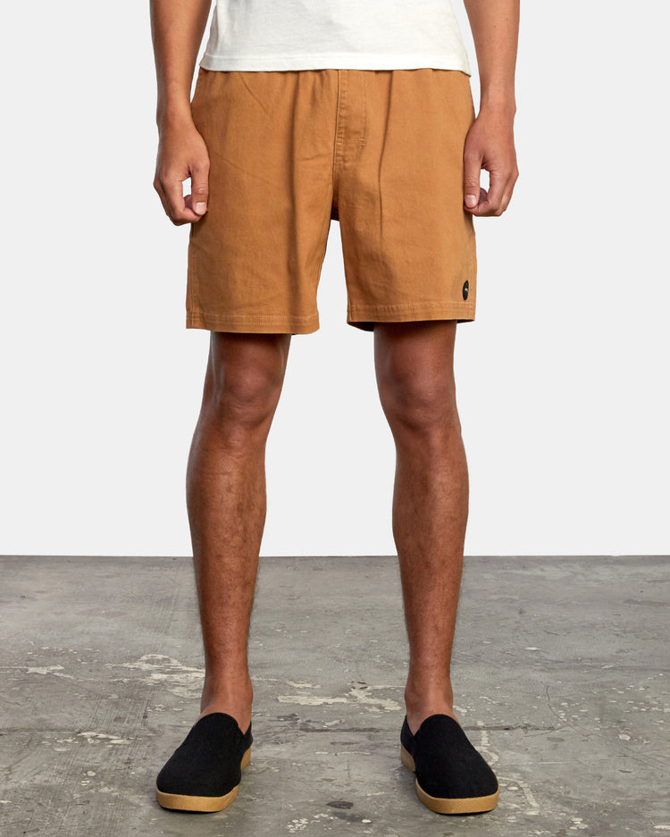 Escape Elastic Waist Walkshorts 17” - Camel