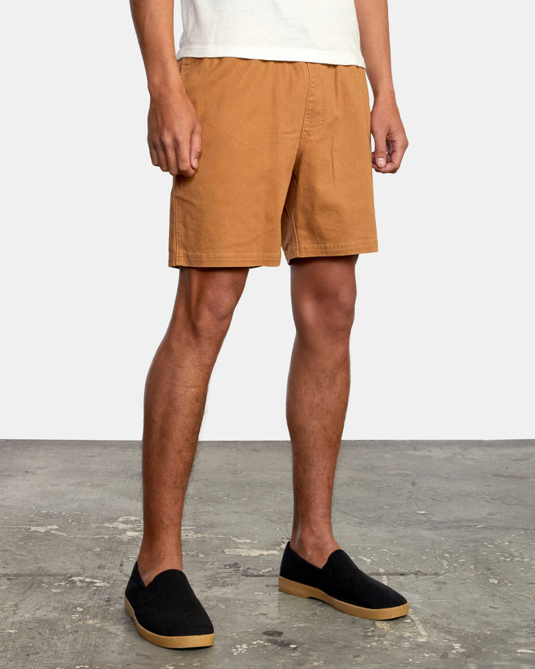 Escape Elastic Waist Walkshorts 17” - Camel