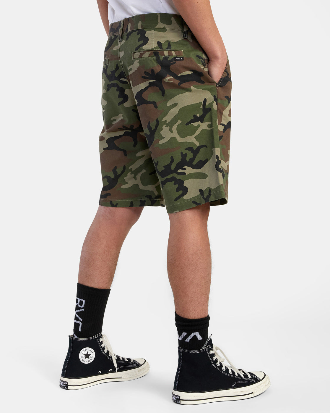 Week End 20 Stretch Shorts Woodland Camo RVCA