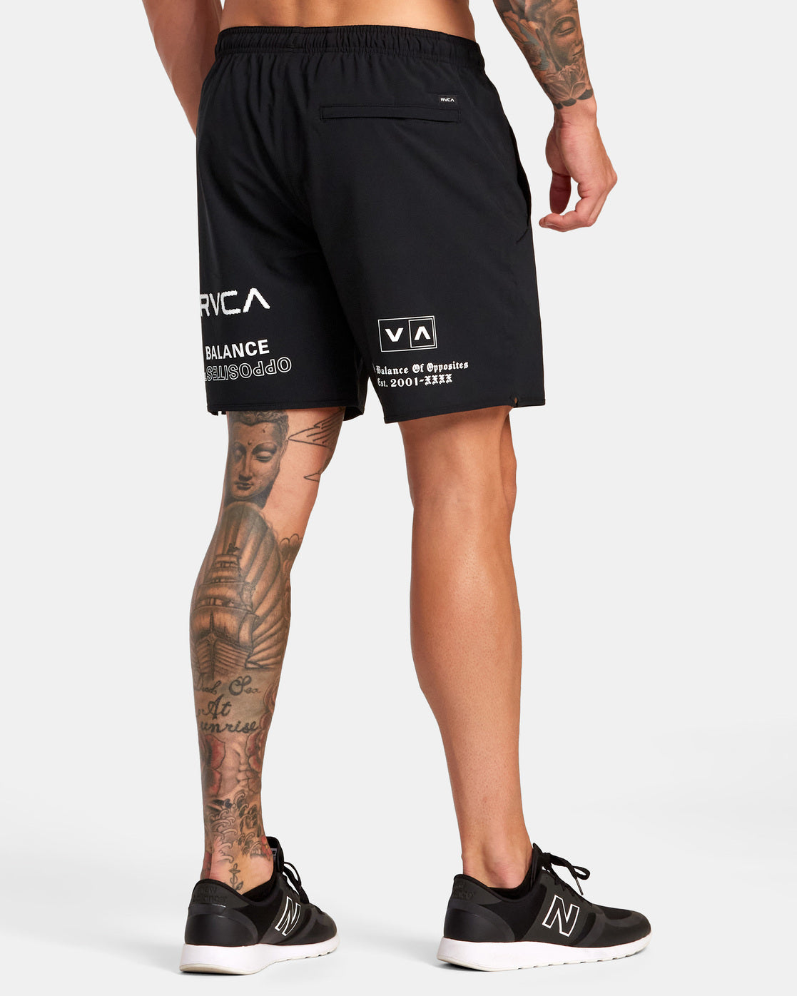 Yogger Stretch 17 Athletic Shorts Black All Brand RVCA