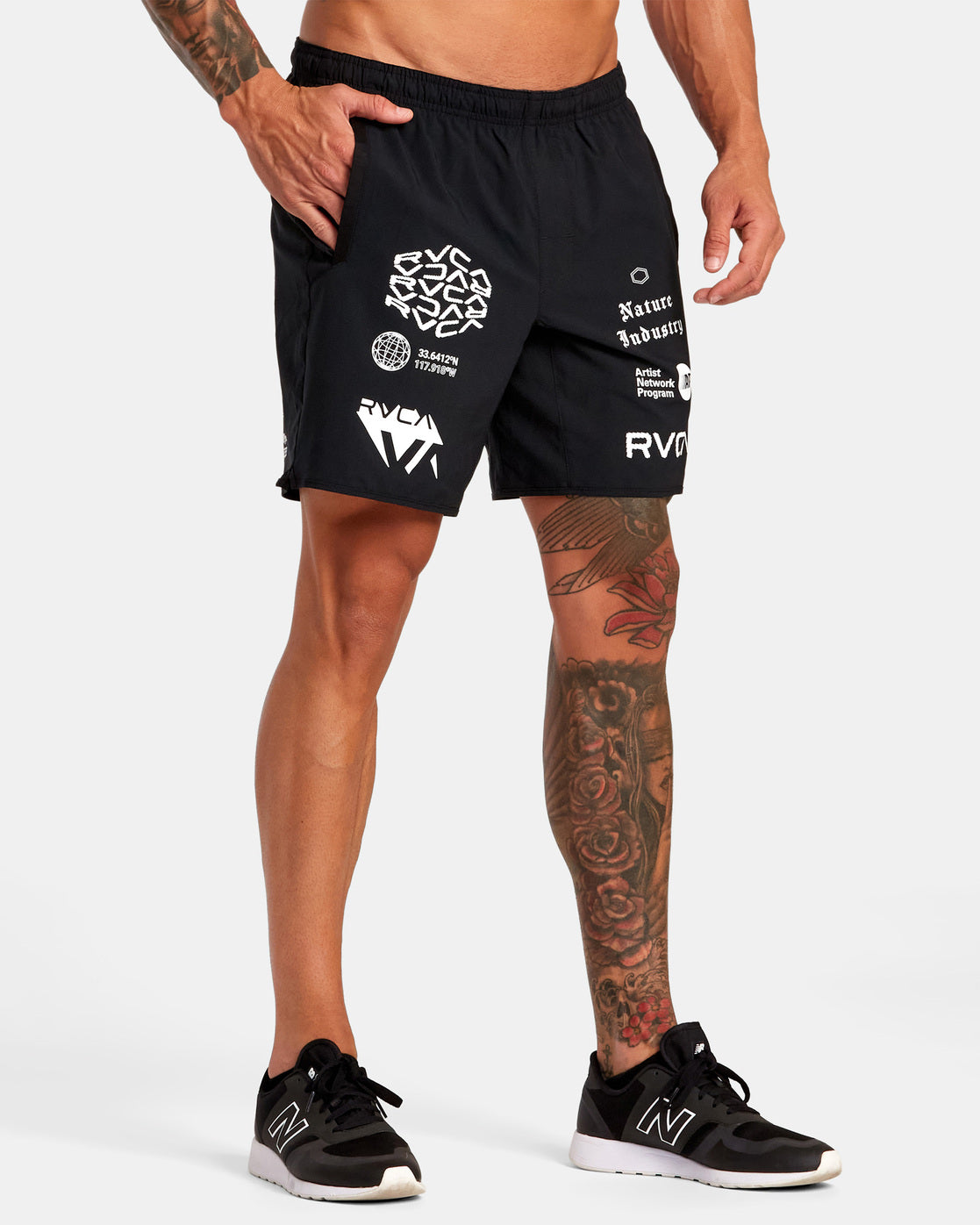 Yogger Stretch 17 Athletic Shorts Black All Brand RVCA