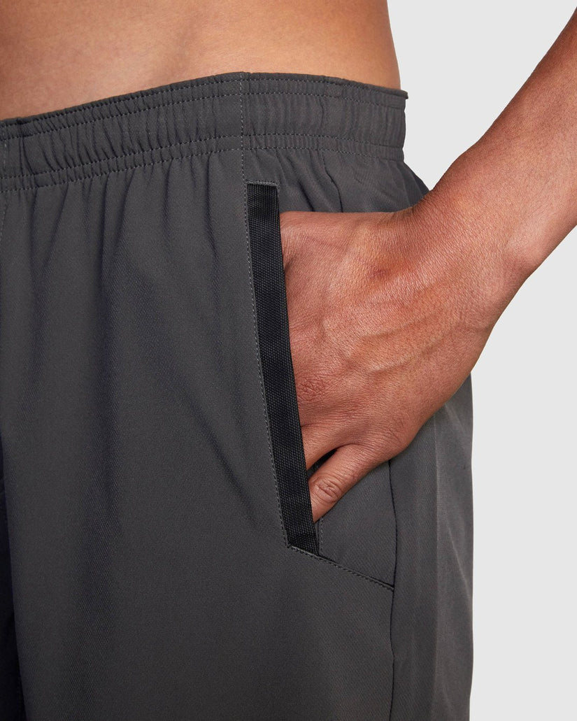 Yogger Stretch Elastic Waist Shorts 17" - Slate