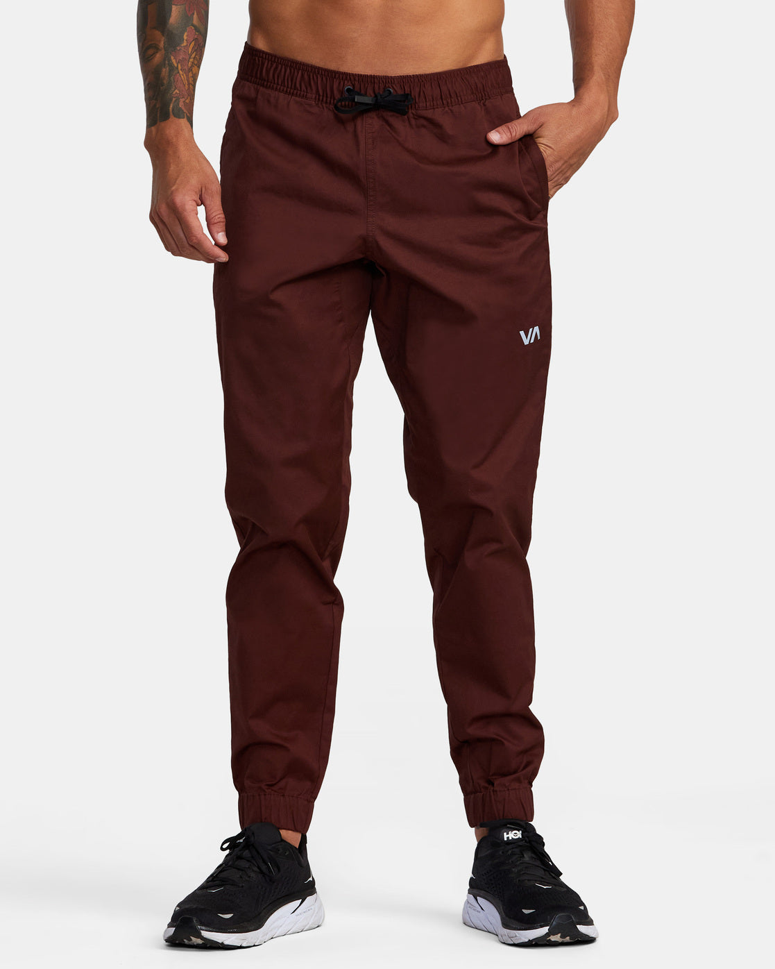 Spectrum Cuffed Track Pants Mahogany RVCA