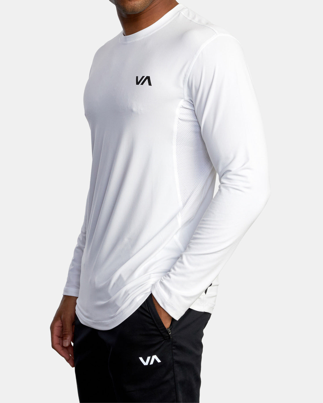 Rvca white long hot sale sleeve